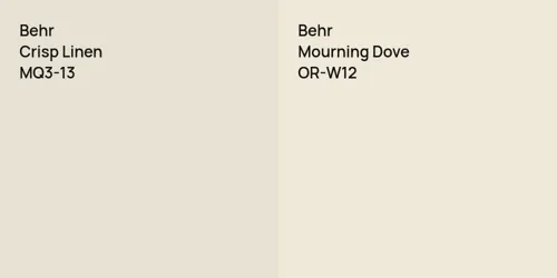 MQ3-13 Crisp Linen vs OR-W12 Mourning Dove