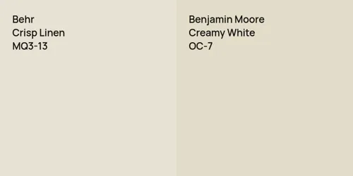 MQ3-13 Crisp Linen vs OC-7 Creamy White