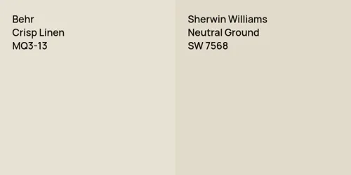 MQ3-13 Crisp Linen vs SW 7568 Neutral Ground