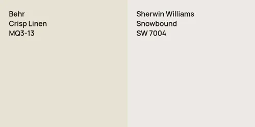 MQ3-13 Crisp Linen vs SW 7004 Snowbound