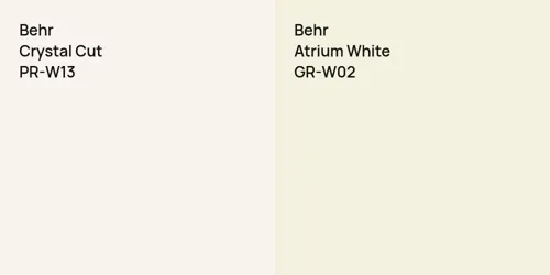 PR-W13 Crystal Cut vs GR-W02 Atrium White