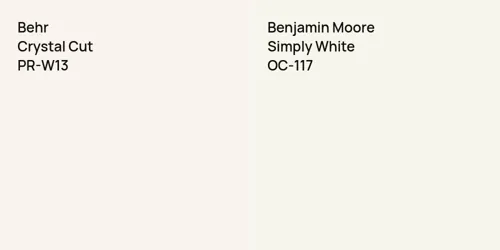 PR-W13 Crystal Cut vs OC-117 Simply White