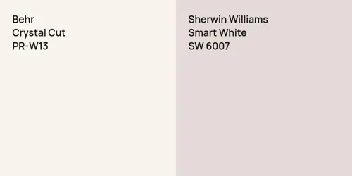 PR-W13 Crystal Cut vs SW 6007 Smart White