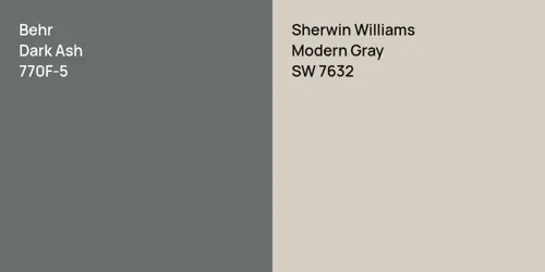 770F-5 Dark Ash vs SW 7632 Modern Gray