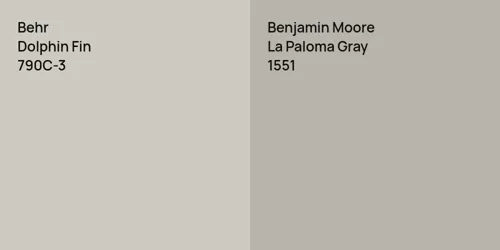 790C-3 Dolphin Fin vs 1551 La Paloma Gray