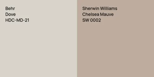 HDC-MD-21 Dove vs SW 0002 Chelsea Mauve