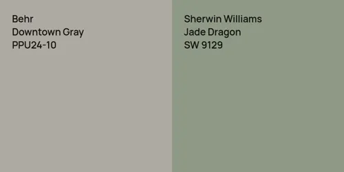 PPU24-10 Downtown Gray vs SW 9129 Jade Dragon