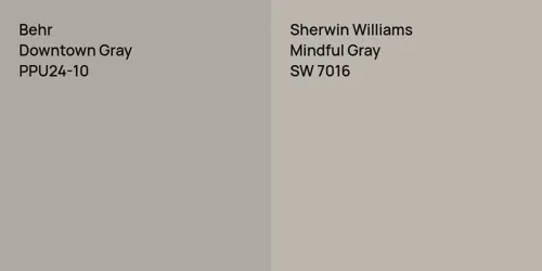 PPU24-10 Downtown Gray vs SW 7016 Mindful Gray