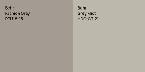 PPU18-15 Fashion Gray vs HDC-CT-21 Grey Mist