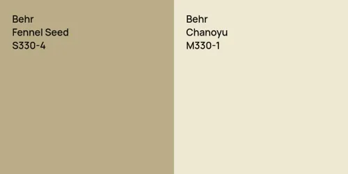 S330-4 Fennel Seed vs M330-1 Chanoyu