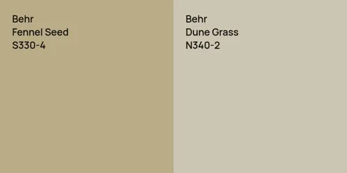 S330-4 Fennel Seed vs N340-2 Dune Grass