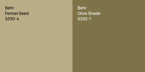 S330-4 Fennel Seed vs S330-7 Olive Shade