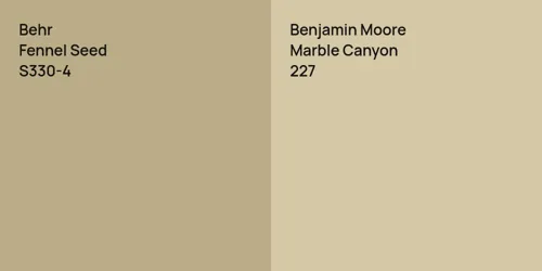 S330-4 Fennel Seed vs 227 Marble Canyon