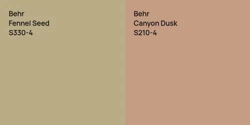 S330-4 Fennel Seed vs S210-4 Canyon Dusk