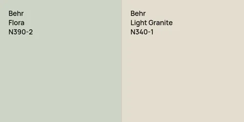 N390-2 Flora vs N340-1 Light Granite