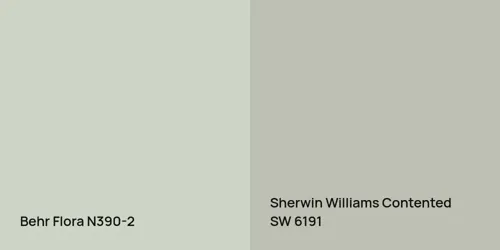 N390-2 Flora vs SW 6191 Contented