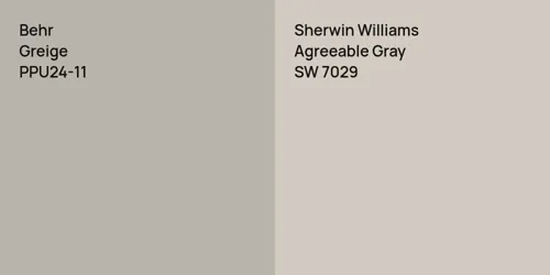 PPU24-11 Greige vs SW 7029 Agreeable Gray