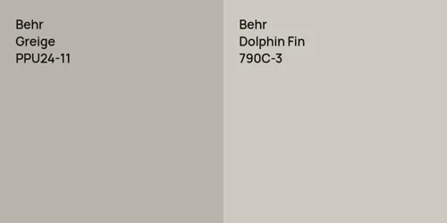 PPU24-11 Greige vs 790C-3 Dolphin Fin