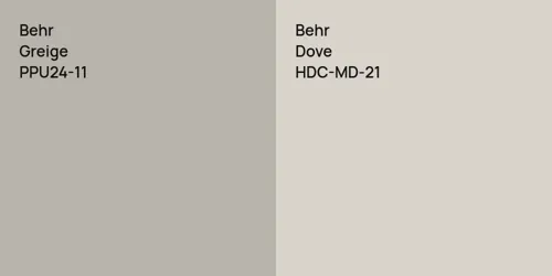 PPU24-11 Greige vs HDC-MD-21 Dove