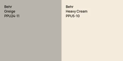 PPU24-11 Greige vs PPU5-10 Heavy Cream