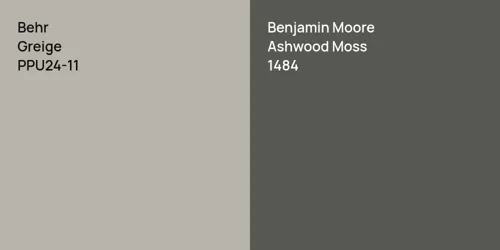 PPU24-11 Greige vs 1484 Ashwood Moss