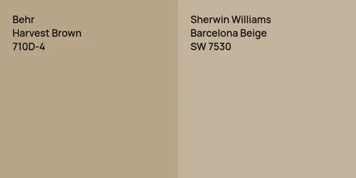 710D-4 Harvest Brown vs SW 7530 Barcelona Beige