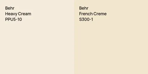 PPU5-10 Heavy Cream vs S300-1 French Creme