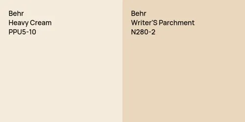 PPU5-10 Heavy Cream vs N280-2 Writer'S Parchment