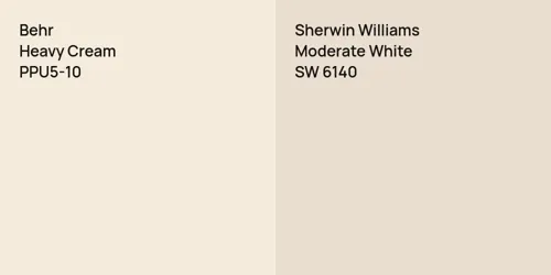 PPU5-10 Heavy Cream vs SW 6140 Moderate White