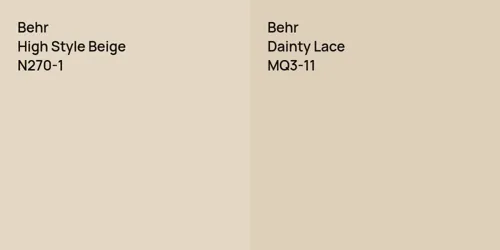 N270-1 High Style Beige vs MQ3-11 Dainty Lace