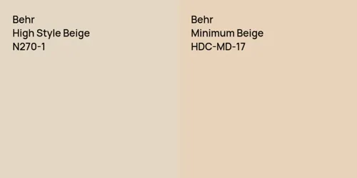 N270-1 High Style Beige vs HDC-MD-17 Minimum Beige