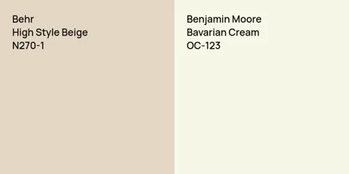 N270-1 High Style Beige vs OC-123 Bavarian Cream