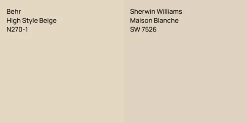 N270-1 High Style Beige vs SW 7526 Maison Blanche