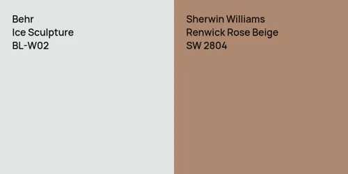 BL-W02 Ice Sculpture vs SW 2804 Renwick Rose Beige