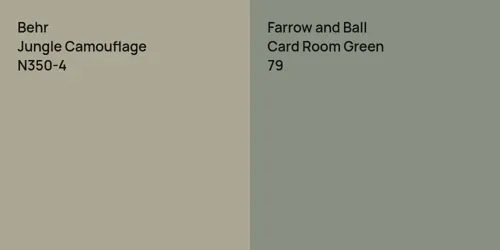 N350-4 Jungle Camouflage vs 79 Card Room Green