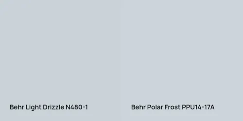 N480-1 Light Drizzle vs PPU14-17A Polar Frost