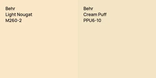 M260-2 Light Nougat vs PPU6-10 Cream Puff