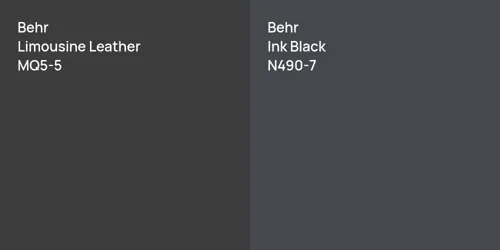 MQ5-5 Limousine Leather vs N490-7 Ink Black