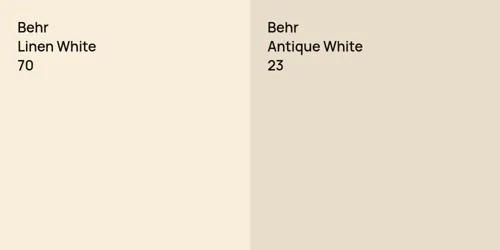 70 Linen White vs 23 Antique White