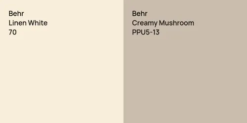 70 Linen White vs PPU5-13 Creamy Mushroom