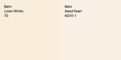 70 Linen White vs M210-1 Seed Pearl