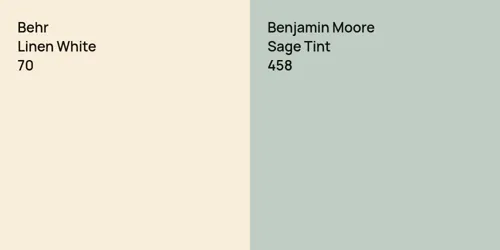 70 Linen White vs 458 Sage Tint