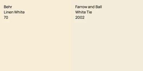 70 Linen White vs 2002 White Tie