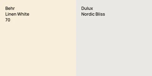 70 Linen White vs  Nordic Bliss