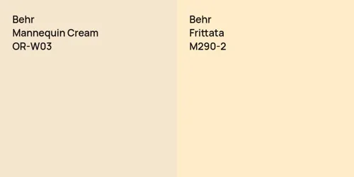 OR-W03 Mannequin Cream vs M290-2 Frittata