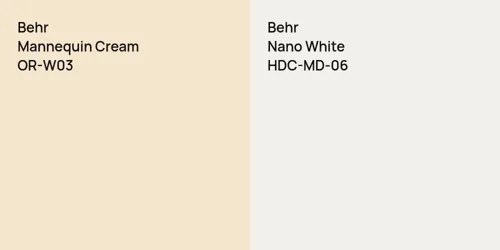 OR-W03 Mannequin Cream vs HDC-MD-06 Nano White