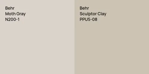 N200-1 Moth Gray vs PPU5-08 Sculptor Clay