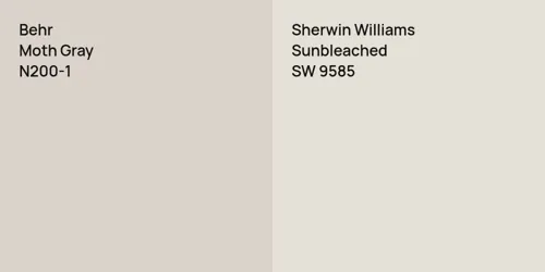 N200-1 Moth Gray vs SW 9585 Sunbleached