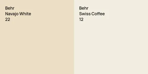 22 Navajo White vs 12 Swiss Coffee