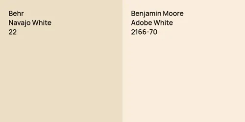 22 Navajo White vs 2166-70 Adobe White